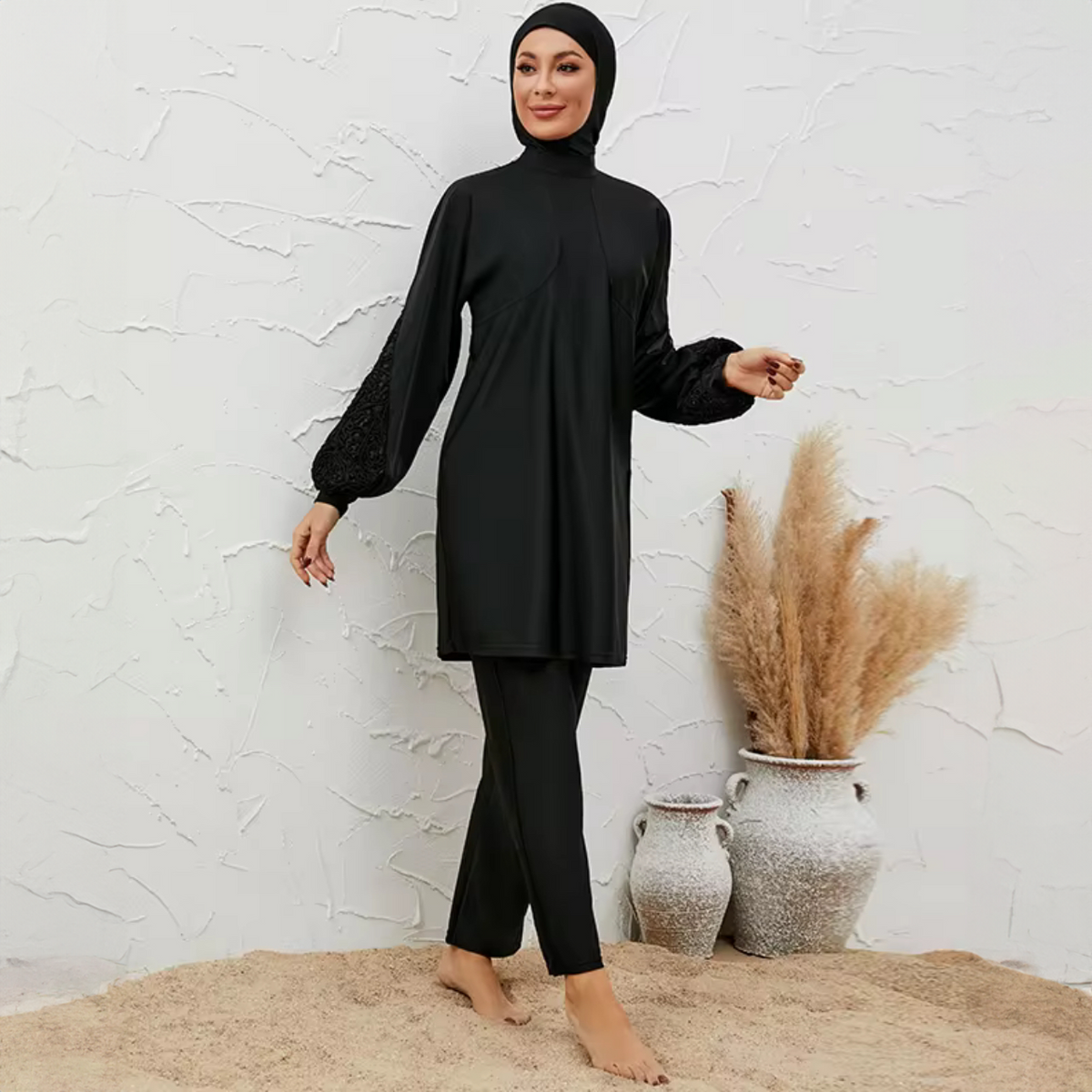 ZAYFA Women's Mid Leg Modest Swimsuit | 3-Piece Set